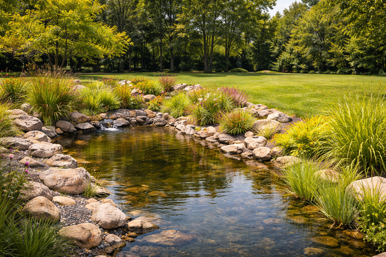 Detention pond maintenance in North Georgia