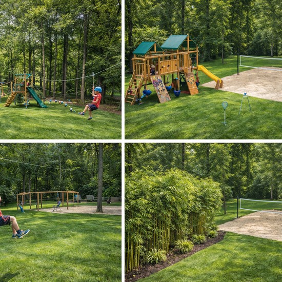 Adventure playground installation in North Georgia